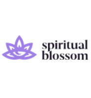 Logo for Spiritual Blossom, featuring a stylized purple lotus flower to the left of the text "spiritual blossom" in lowercase black letters, highlighting special offers with its serene and inviting design.