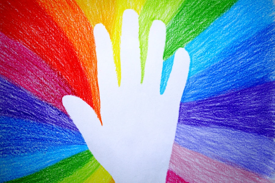 Photo Colorful glowing hands
