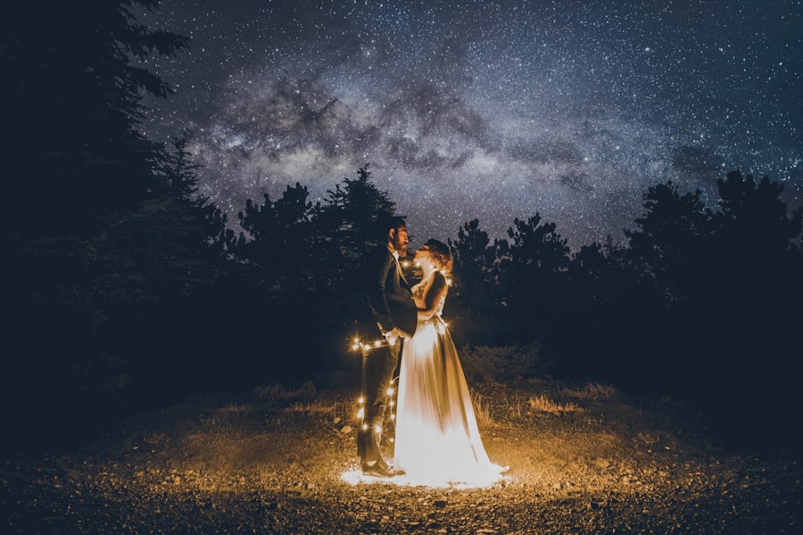 Photo Mature couple starlight
